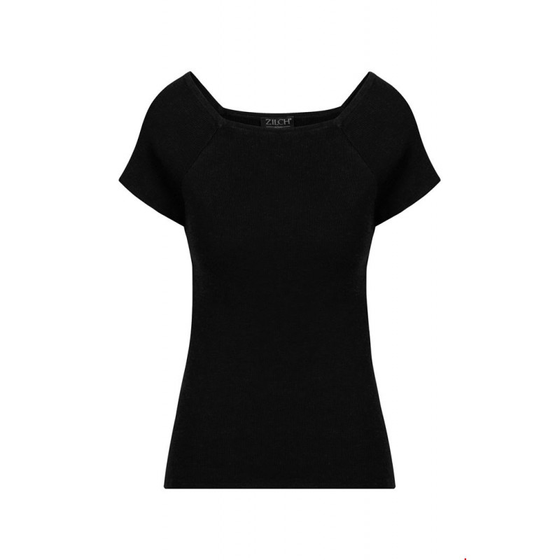 Top Short sleeve Black Bamboe