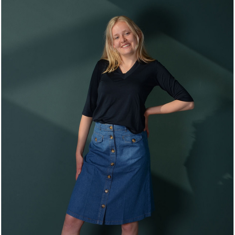 Tirza Lyocell top V-neck...