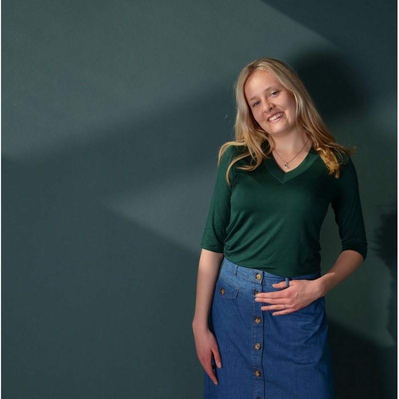 Tirza Top Lyocell V-Neck...