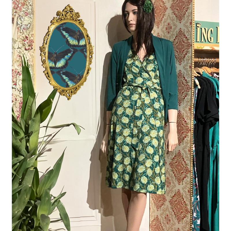 Milly Dress Foliage Petrol